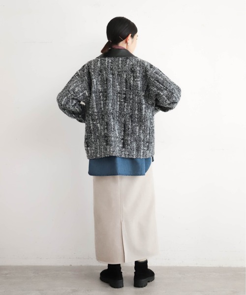 NOMBRE IMPAIR（ノンブルアンペール）の「カットフェイクスウェード　タイトスカート（スカート・レディース・グレイッシュベージュ/オレンジ/グレー・FREE）」の7枚目の写真