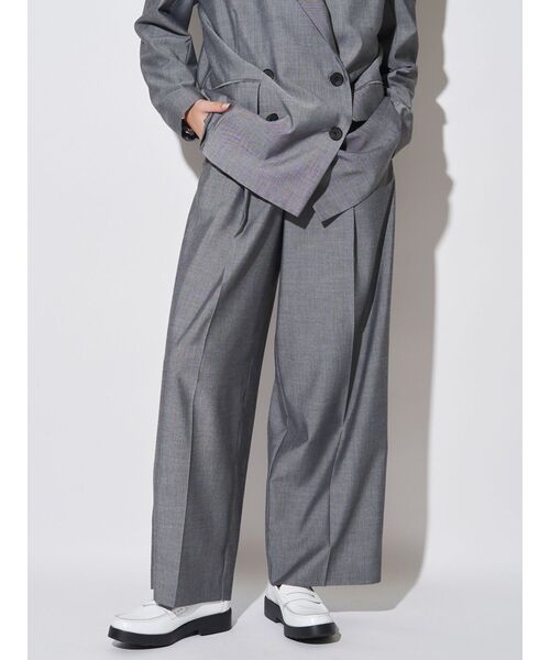 ELENDEEK（エレンディーク）の「ダブルタックワイドパンツ（その他パンツ・レディース・ブラウン/グレー・01/02）」の14枚目の写真