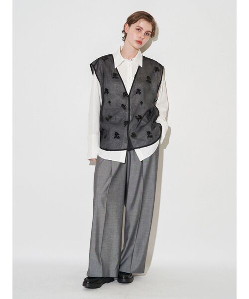 ELENDEEK（エレンディーク）の「ダブルタックワイドパンツ（その他パンツ・レディース・ブラウン/グレー・01/02）」の22枚目の写真