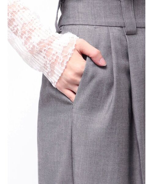 ELENDEEK（エレンディーク）の「ダブルタックワイドパンツ（その他パンツ・レディース・ブラウン/グレー・01/02）」の6枚目の写真