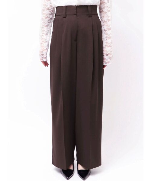 ELENDEEK（エレンディーク）の「ダブルタックワイドパンツ（その他パンツ・レディース・ブラウン/グレー・01/02）」の9枚目の写真