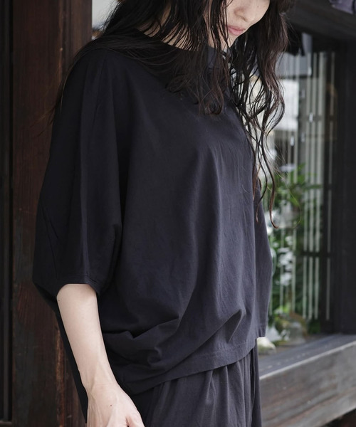 JOURNAL STANDARD LUXE（ジャーナルスタンダード　ラックス）の「オーガニックコットン バルーンプル（Tシャツ/カットソー・レディース・チャコールグレー/ブラック/ホワイト・FREE）」の2枚目の写真