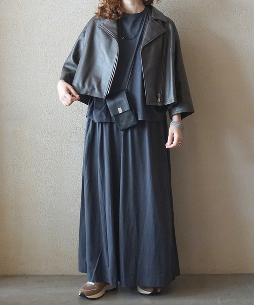 JOURNAL STANDARD LUXE（ジャーナルスタンダード　ラックス）の「オーガニックコットン バルーンプル（Tシャツ/カットソー・レディース・チャコールグレー/ブラック/ホワイト・FREE）」の8枚目の写真