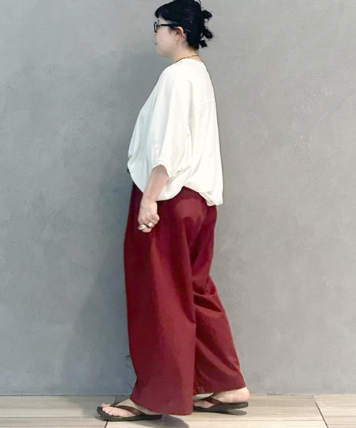 JOURNAL STANDARD LUXE（ジャーナルスタンダード　ラックス）の「オーガニックコットン バルーンプル（Tシャツ/カットソー・レディース・チャコールグレー/ブラック/ホワイト・FREE）」の13枚目の写真