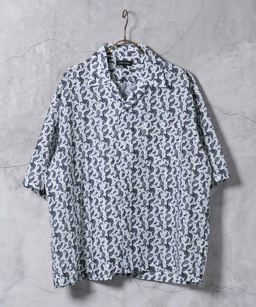 jiggys shop(ジギーズショップ)の「バンダナプリント ビッグシルエット ドライタッチ オープンカラーシャツ(シャツ/ブラウス・メンズ・ホワイト系その他/ブラック系その他/グリーン系その他・MEDIUM/LARGE/X-LARGE)」の8枚目の写真