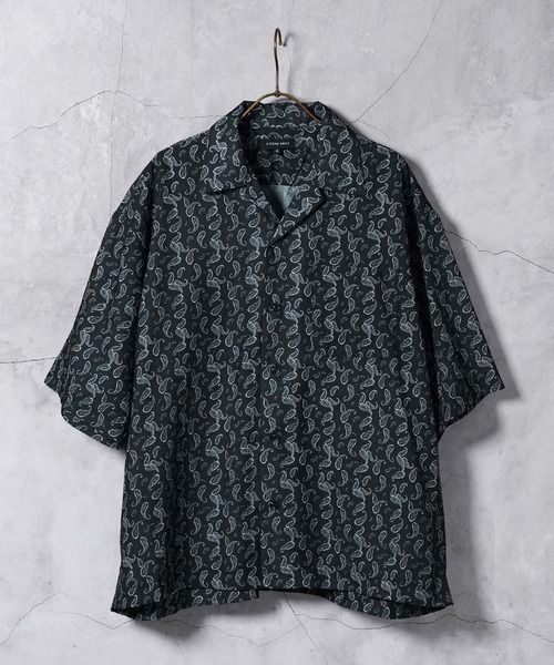 jiggys shop(ジギーズショップ)の「バンダナプリント ビッグシルエット ドライタッチ オープンカラーシャツ(シャツ/ブラウス・メンズ・ホワイト系その他/ブラック系その他/グリーン系その他・MEDIUM/LARGE/X-LARGE)」の10枚目の写真