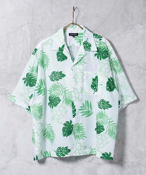 jiggys shop(ジギーズショップ)の「バンダナプリント ビッグシルエット ドライタッチ オープンカラーシャツ(シャツ/ブラウス・メンズ・ホワイト系その他/ブラック系その他/グリーン系その他・MEDIUM/LARGE/X-LARGE)」の12枚目の写真