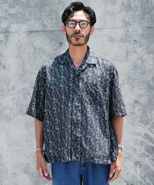 jiggys shop(ジギーズショップ)の「バンダナプリント ビッグシルエット ドライタッチ オープンカラーシャツ(シャツ/ブラウス・メンズ・ホワイト系その他/ブラック系その他/グリーン系その他・MEDIUM/LARGE/X-LARGE)」の14枚目の写真