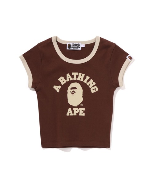 COLLEGE CROPPED TRIM TEE（Tシャツ/カットソー）｜A BATHING APE（ア
