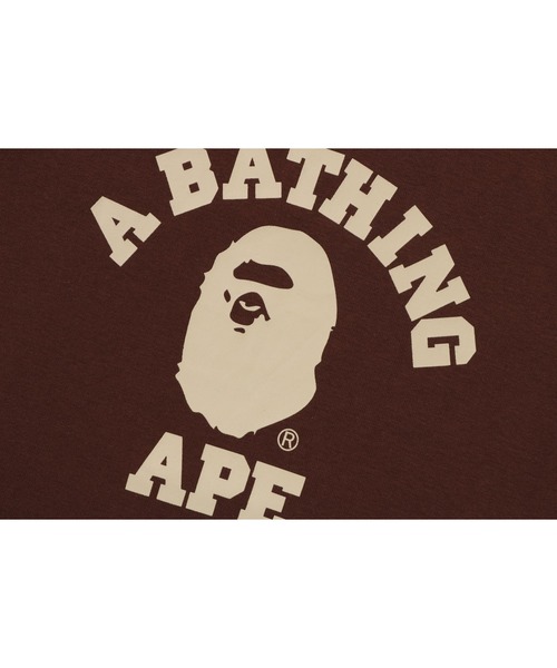 A BATHING APE(アベイシングエイプ)の「COLLEGE CROPPED TRIM TEE(Tシャツ/カットソー・レディース・ブラウン/ネイビー・LARGE/SMALL/MEDIUM)」の5枚目の写真