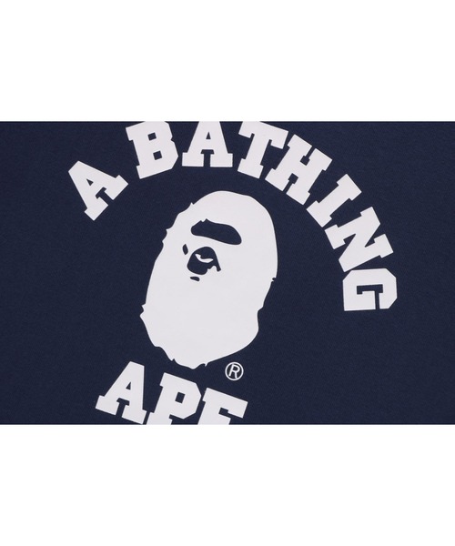 A BATHING APE(アベイシングエイプ)の「COLLEGE CROPPED TRIM TEE(Tシャツ/カットソー・レディース・ブラウン/ネイビー・LARGE/SMALL/MEDIUM)」の6枚目の写真