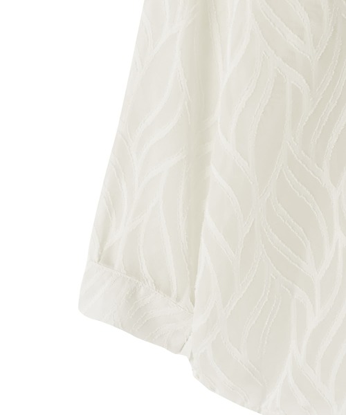 STYLE DELI（スタイルデリ）の「【BLK001】テクスチャー素材シアーシャツ（シャツ/ブラウス・レディース・アイボリー・FREE）」の12枚目の写真