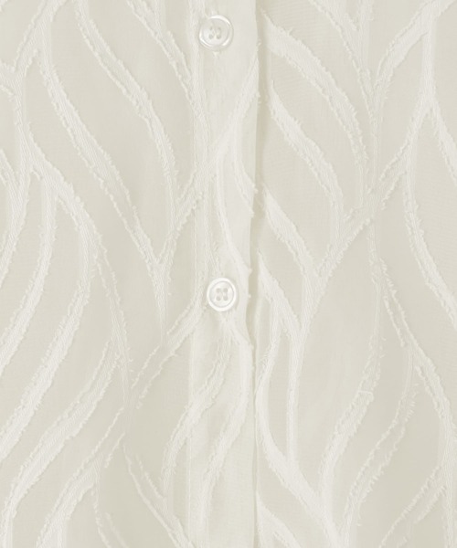 STYLE DELI（スタイルデリ）の「【BLK001】テクスチャー素材シアーシャツ（シャツ/ブラウス・レディース・アイボリー・FREE）」の13枚目の写真