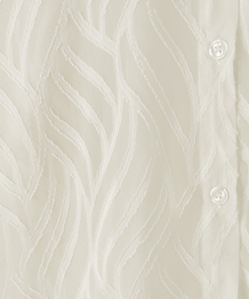 STYLE DELI（スタイルデリ）の「【BLK001】テクスチャー素材シアーシャツ（シャツ/ブラウス・レディース・アイボリー・FREE）」の15枚目の写真