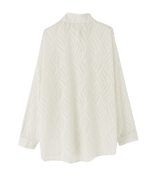 STYLE DELI（スタイルデリ）の「【BLK001】テクスチャー素材シアーシャツ（シャツ/ブラウス・レディース・アイボリー・FREE）」の16枚目の写真