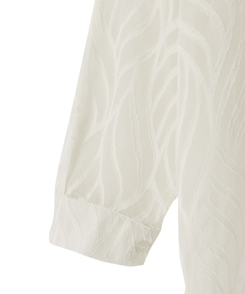 STYLE DELI（スタイルデリ）の「【BLK001】テクスチャー素材シアーシャツ（シャツ/ブラウス・レディース・アイボリー・FREE）」の17枚目の写真