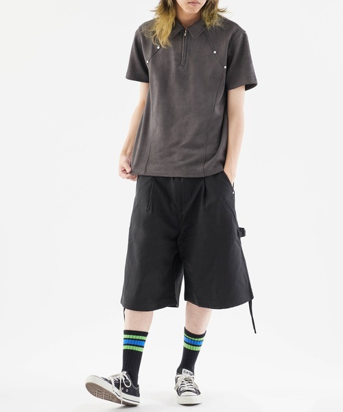 Theater code(シアターコード)の「Half cargo pants with studded design/スタッズデザイン ハーフカーゴパンツ(カーゴパンツ・メンズ・ブラック・M/L)」の14枚目の写真