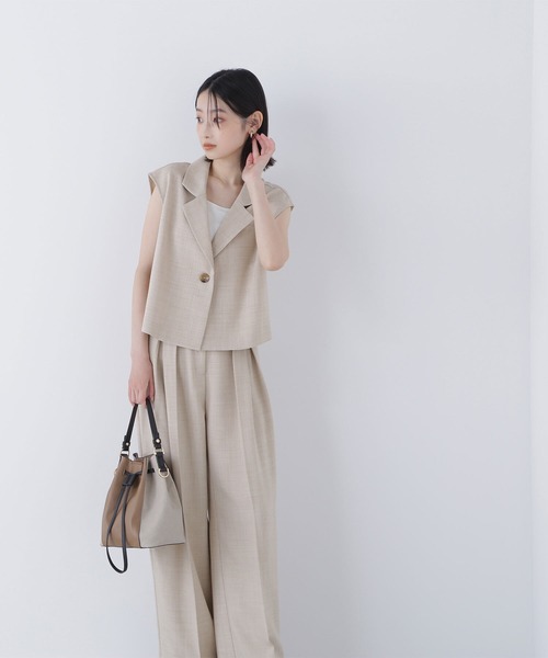 natural beauty basic ベージュ パンツスーツ 上下セット NATURAL BEAUTY BASIC（ナチュラルビューティーベーシック）の