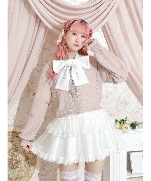 メニーリボンキラキラケーブルカーディガン（カーディガン/ボレロ