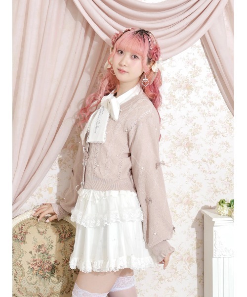 メニーリボンキラキラケーブルカーディガン（カーディガン/ボレロ