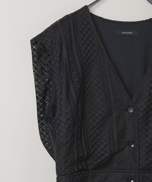 JEANASIS（ジーナシス）の「レースオールインワン/571365（つなぎ/オールインワン・レディース・オフホワイト/ベージュ/ブラック・FREE）」の6枚目の写真