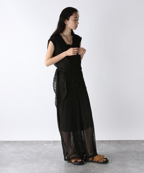 JEANASIS（ジーナシス）の「レースオールインワン/571365（つなぎ/オールインワン・レディース・オフホワイト/ベージュ/ブラック・FREE）」の16枚目の写真