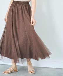 mil（ミル）の「ラメチュール フレアスカート（スカート）」