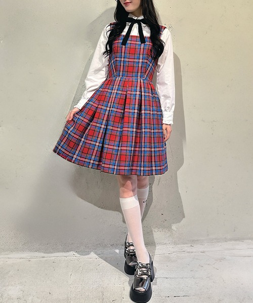 TEAM CHECK ジャンパースカート（ジャンパースカート）｜MILK（ミルク