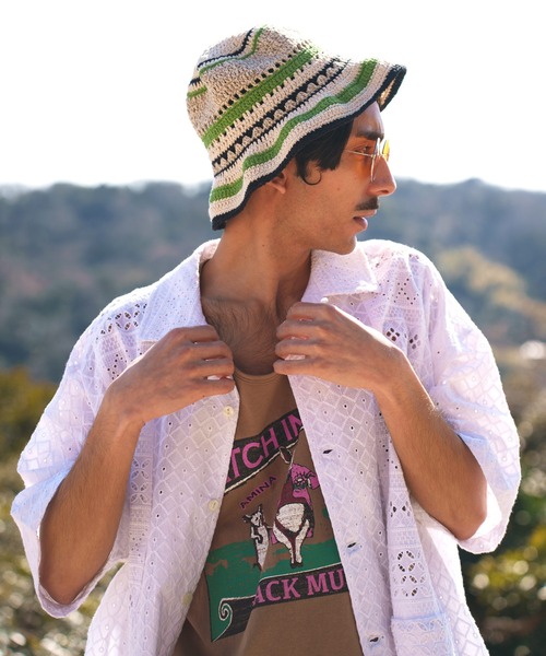 チャイハネ（チャイハネ）の「【チャイハネ】ババリ手編みヘンプコットンハット（ハット・レディース・ホワイト・FREE）」の5枚目の写真