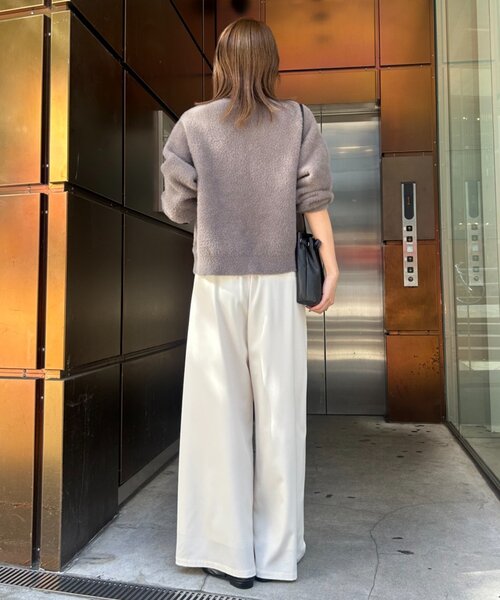 Jena espace merveilleux（ジェナ　エスパスメルヴェイユ）の「【サイズ展開あり】ループ付きトロミワイドパンツ（その他パンツ・レディース・グレー/アイボリー/ブラック・1/2）」の14枚目の写真