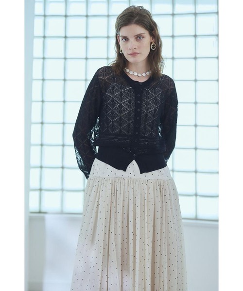 Coco Lace Knit Cardigan パターンレーシーカーディガン