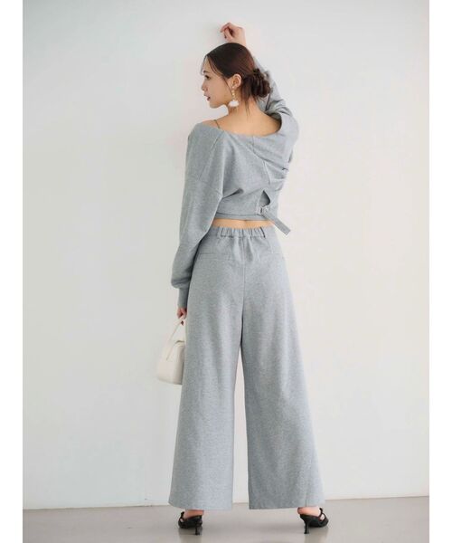 MERCURYDUO（マーキュリーデュオ）の「【WEB限定/セットアップ着用可アイテム】裏毛キャミアンサンブル（アンサンブル・レディース・チャコールグレー/ライトグレー・FREE）」の10枚目の写真