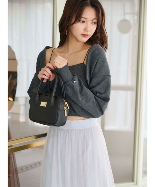 MERCURYDUO（マーキュリーデュオ）の「【WEB限定/セットアップ着用可アイテム】裏毛キャミアンサンブル（アンサンブル・レディース・チャコールグレー/ライトグレー・FREE）」の11枚目の写真