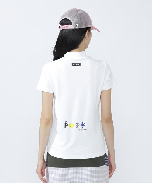 新品未使用　ベア疑似メッシュ半袖モックネックカットソー ベア疑似メッシュ半袖モックネックカットソー | PEARLY GATES