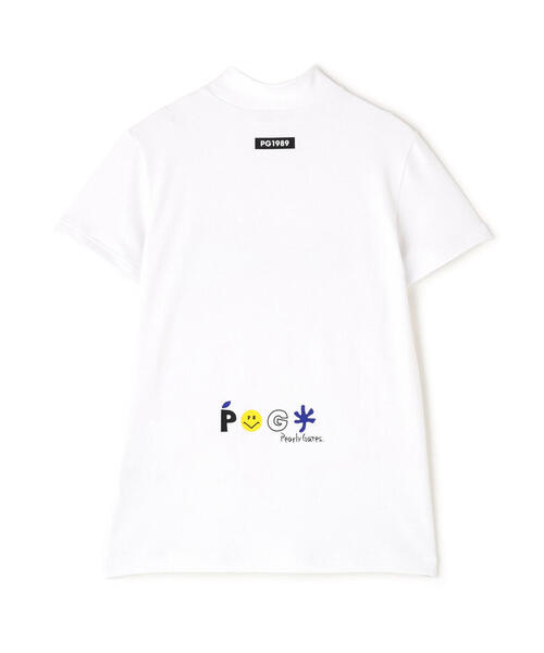 PEARLY GATES】ベア疑似メッシュ半袖モックネックカットソー(Tシャツ PEARLY GATES】ベア疑似メッシュ半袖モックネックカットソー(Tシャツ