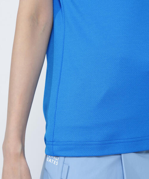 PEARLY GATES（パーリーゲイツ）の「【PEARLY GATES】ベア疑似メッシュ半袖モックネックカットソー（Tシャツ/カットソー・レディース・ホワイト/ネイビー/ブルー・MEDIUM/LARGE/SMALL）」の20枚目の写真