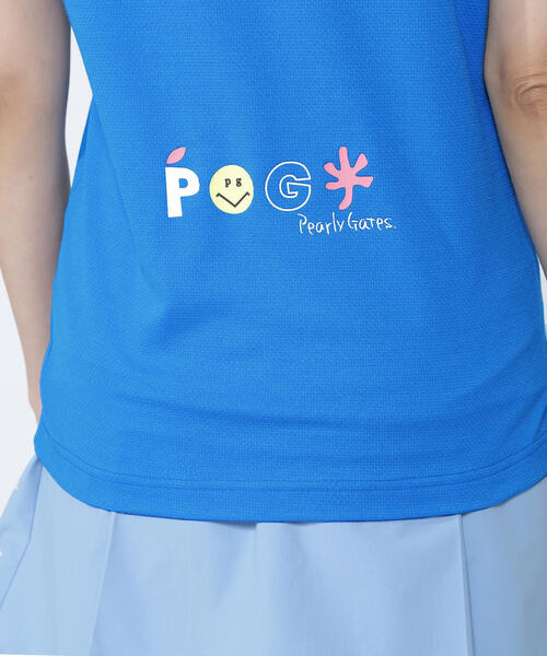 PEARLY GATES（パーリーゲイツ）の「【PEARLY GATES】ベア疑似メッシュ半袖モックネックカットソー（Tシャツ/カットソー・レディース・ホワイト/ネイビー/ブルー・MEDIUM/LARGE/SMALL）」の22枚目の写真