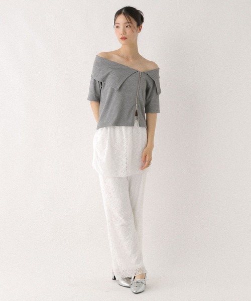 Heather（ヘザー）の「レイヤードレースパンツ2P　581476（その他パンツ・レディース・ホワイト/ブラック・FREE）」の9枚目の写真