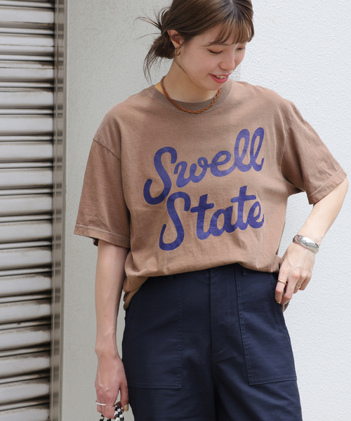 THE DAY ON THE BEACH(ザデイオンザビーチ)の「《追加》【THE DAY ON THE BEACH】カットオフTシャツ(Tシャツ/カットソー・レディース・ブラック×ブラック/ホワイト×ホワイト/ブラウン/ライトグレー・FREE)」の4枚目の写真