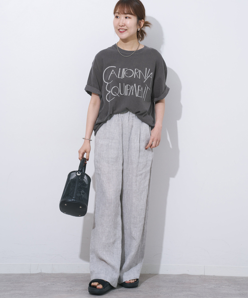 THE DAY ON THE BEACH(ザデイオンザビーチ)の「《追加》【THE DAY ON THE BEACH】カットオフTシャツ(Tシャツ/カットソー・レディース・ブラック×ブラック/ホワイト×ホワイト/ブラウン/ライトグレー・FREE)」の5枚目の写真