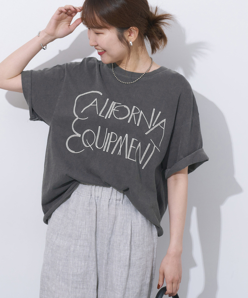 THE DAY ON THE BEACH(ザデイオンザビーチ)の「《追加》【THE DAY ON THE BEACH】カットオフTシャツ(Tシャツ/カットソー・レディース・ブラック×ブラック/ホワイト×ホワイト/ブラウン/ライトグレー・FREE)」の8枚目の写真
