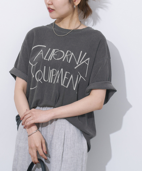 THE DAY ON THE BEACH(ザデイオンザビーチ)の「《追加》【THE DAY ON THE BEACH】カットオフTシャツ(Tシャツ/カットソー・レディース・ブラック×ブラック/ホワイト×ホワイト/ブラウン/ライトグレー・FREE)」の9枚目の写真