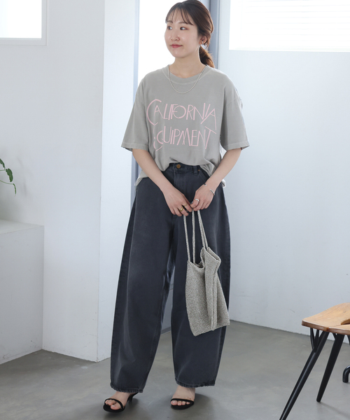 THE DAY ON THE BEACH(ザデイオンザビーチ)の「《追加》【THE DAY ON THE BEACH】カットオフTシャツ(Tシャツ/カットソー・レディース・ブラック×ブラック/ホワイト×ホワイト/ブラウン/ライトグレー・FREE)」の12枚目の写真