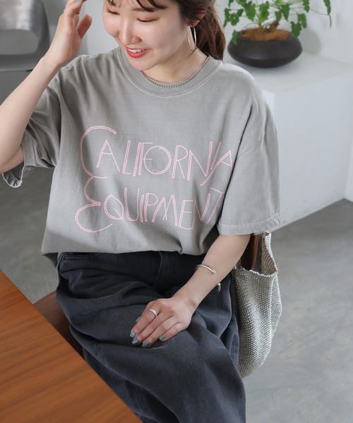 THE DAY ON THE BEACH(ザデイオンザビーチ)の「《追加》【THE DAY ON THE BEACH】カットオフTシャツ(Tシャツ/カットソー・レディース・ブラック×ブラック/ホワイト×ホワイト/ブラウン/ライトグレー・FREE)」の17枚目の写真