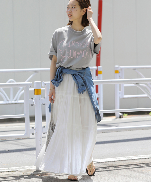 THE DAY ON THE BEACH(ザデイオンザビーチ)の「《追加》【THE DAY ON THE BEACH】カットオフTシャツ(Tシャツ/カットソー・レディース・ブラック×ブラック/ホワイト×ホワイト/ブラウン/ライトグレー・FREE)」の18枚目の写真
