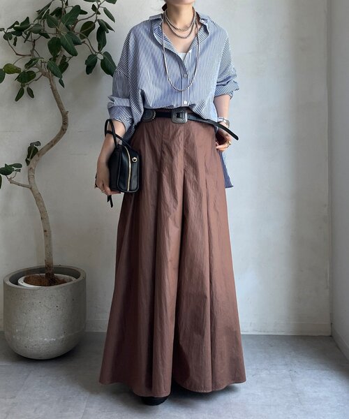 DouDou（ドゥドゥ）の「ストライプポンチョブラウス（シャツ/ブラウス・レディース・ブラウン/グレー/ブルー・FREE）」の16枚目の写真