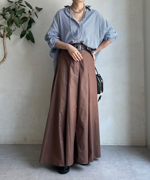 DouDou（ドゥドゥ）の「ストライプポンチョブラウス（シャツ/ブラウス・レディース・ブラウン/グレー/ブルー・FREE）」の19枚目の写真