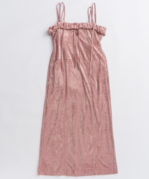 Scrunchie Velour Camisole Dress/シュシュベロアキャミ