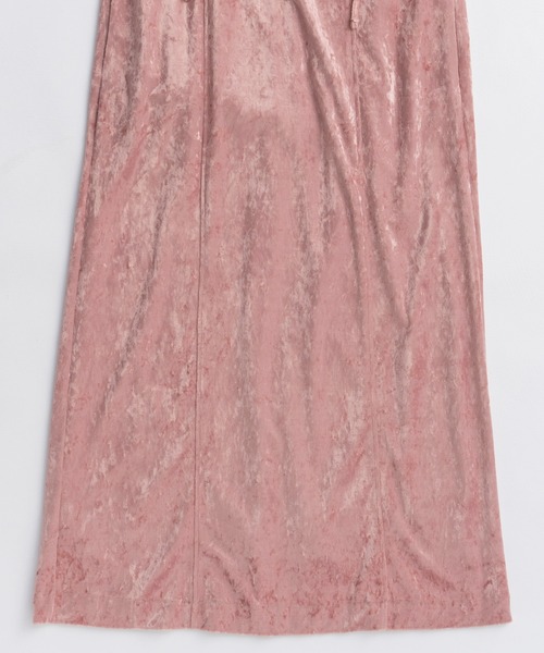 MAISON SPECIAL(メゾンスペシャル)の「Scrunchie Velour Camisole Dress/シュシュベロアキャミワンピース(ワンピース・レディース・ピンク/ブラック・36/38)」の13枚目の写真