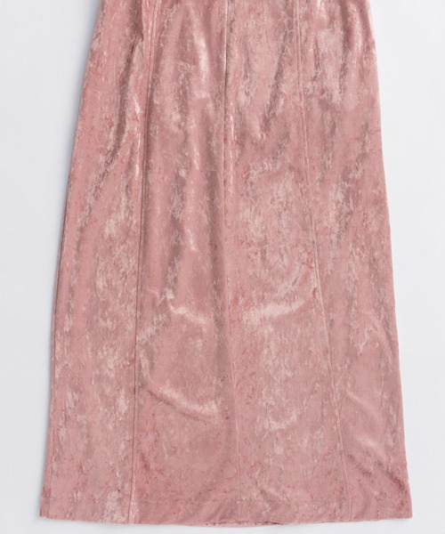 MAISON SPECIAL(メゾンスペシャル)の「Scrunchie Velour Camisole Dress/シュシュベロアキャミワンピース(ワンピース・レディース・ピンク/ブラック・36/38)」の17枚目の写真